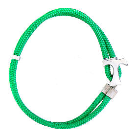 Bracciale Agios cordino nautico verde tau argento 925 