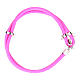 Agios tau bracelet with pink nautical cord in 925 silver s2