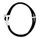 Bracciale Benedictus cordino nautico tau nero argento 925 s1