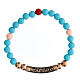 Bracelet pierres turquoises Benedictus argent 925 rosé bruni s1