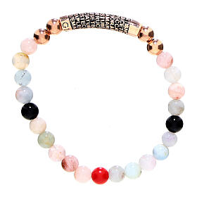 Bracciale Benedictus pietre bianche rosé brunito argento 925