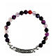 Agios bracelet with purple stones and burnished rhodium-plated 925 silver s3