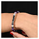 Benedictus bracelet with purple stones and burnished rhodium-plated 925 silver s2
