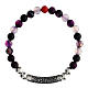 Bracciale Agios pietre viola rodio brunito argento 925  s1