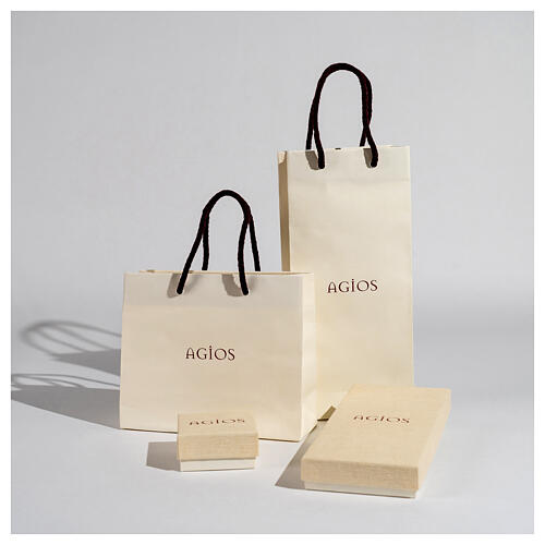 Agios bracelet with blue-green stones and burnished rhodium-plated 925 silver 4