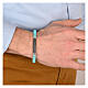 Bracciale Agios pietre turchesi argento 925 rodiato brunito s2