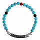 Agios bracelet with turquoise stones in rhodium-plated burnished 925 silver s2