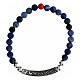 Bracelet pierres bleues Agios argent 925 rhodié bruni s2