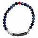 Bracelet pierres bleues Benedictus argent 925 rhodié bruni s3