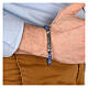 Bracciale Agios pietre blu rodiato brunito argento 925 s2