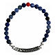 Bracciale Agios pietre blu rodiato brunito argento 925 s3