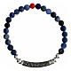 Agios bracelet blue stones rhodium-plated burnished 925 silver s1