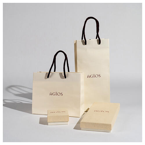 Agios bracelet with black stones and burnished rhodium-plated 925 silver 4