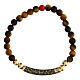 Agios bracelet with brown stones and burnished gold plated 925 silver s1