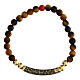 Agios bracelet brown stones gold plated burnished finish 925 silver s1