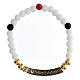 Bracciale Agios pietre bianche placcato oro brunito argento 925 s1