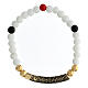 Bracciale Benedictus pietre bianche placcato oro brunito argento 925 s1