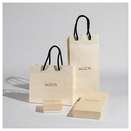 Pulseira pedras brancas Agios prata 925 dourada brunida 4