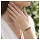 Benedictus bracelet white stones burnished gold plated 925 silver s2