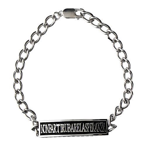 Bracciale catena con targa Agios argento 925  1