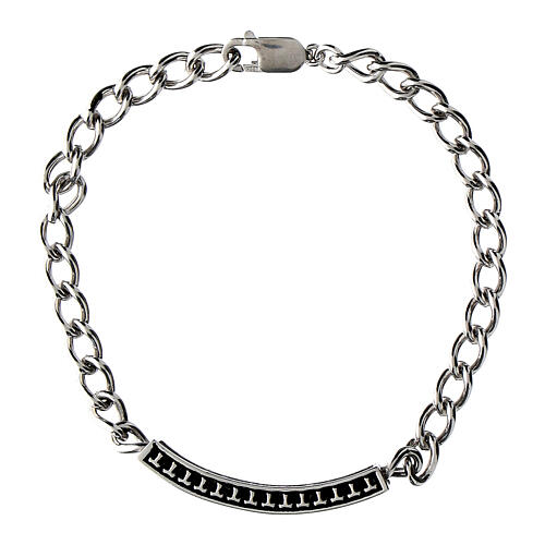 Bracciale catena con targa Agios argento 925  2