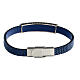 Bracciale legno naturale nero con targa Agios argento 925  s2
