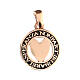 Agios coin-shaped pendant with cut-out heart, 0.075 in, burnished rosé 925 silver s1