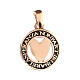 Benedictus coin-shaped pendant with cut-out heart, 0.075 in, burnished rosé 925 silver s1