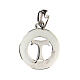 Pendentif Benedictus pièce avec tau19 mm argent 925 rhodié bruni s3