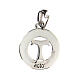 Agios coin pendant 19 mm rhodium-plated burnished 925 silver s2