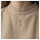 Benedictus coin pendant 19 mm rhodium-plated burnished 925 silver s2