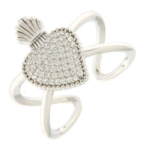 Sacrum ring, Agios, rhodium-plated 925 silver and rhinestones 1