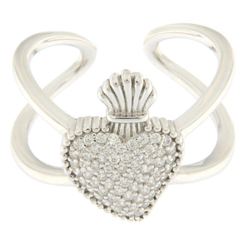 Sacrum ring, Agios, rhodium-plated 925 silver and rhinestones 3