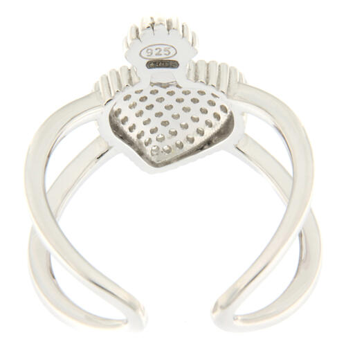 Sacrum ring, Agios, rhodium-plated 925 silver and rhinestones 5