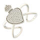 Sacrum ring, Agios, rhodium-plated 925 silver and rhinestones s1