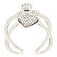 Sacrum ring, Agios, rhodium-plated 925 silver and rhinestones s5