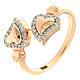 Sacrum Cor ring, Agios, rosé 925 silver and white rhinestones s1