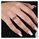 Sacrum Cor ring, Agios, rosé 925 silver and white rhinestones s2