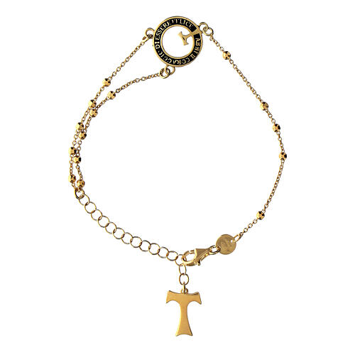 Bracciale Agios beatitudinem oro brunito argento 925 1