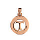 Pendentif Benedictus pièce avec tau19 mm argent 925 rosé bruni s3