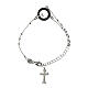 Beatitudinem rosary bracelet Agios, 925 silver, round cut-out medal with tau s1