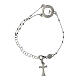 Beatitudinem rosary bracelet Agios, 925 silver, round cut-out medal with tau s2