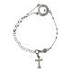 Beatitudinem rosary bracelet Agios, 925 silver, round cut-out medal with tau s3