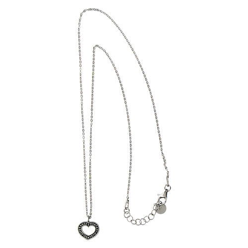 Speranza Necklace by Agios with burnished heart, 925 silver 3