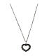 Speranza Necklace by Agios with burnished heart, 925 silver s1