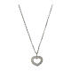 Speranza Necklace by Agios with burnished heart, 925 silver s2