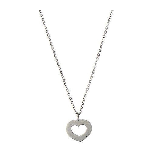 Collar corazón Agios plata 925 rodiada esperanza 3