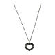 Collar corazón Agios plata 925 rodiada esperanza s1