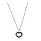 Agios heart necklace in rhodium-plated 925 silver hope s1