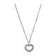 Agios heart necklace in rhodium-plated 925 silver hope s2